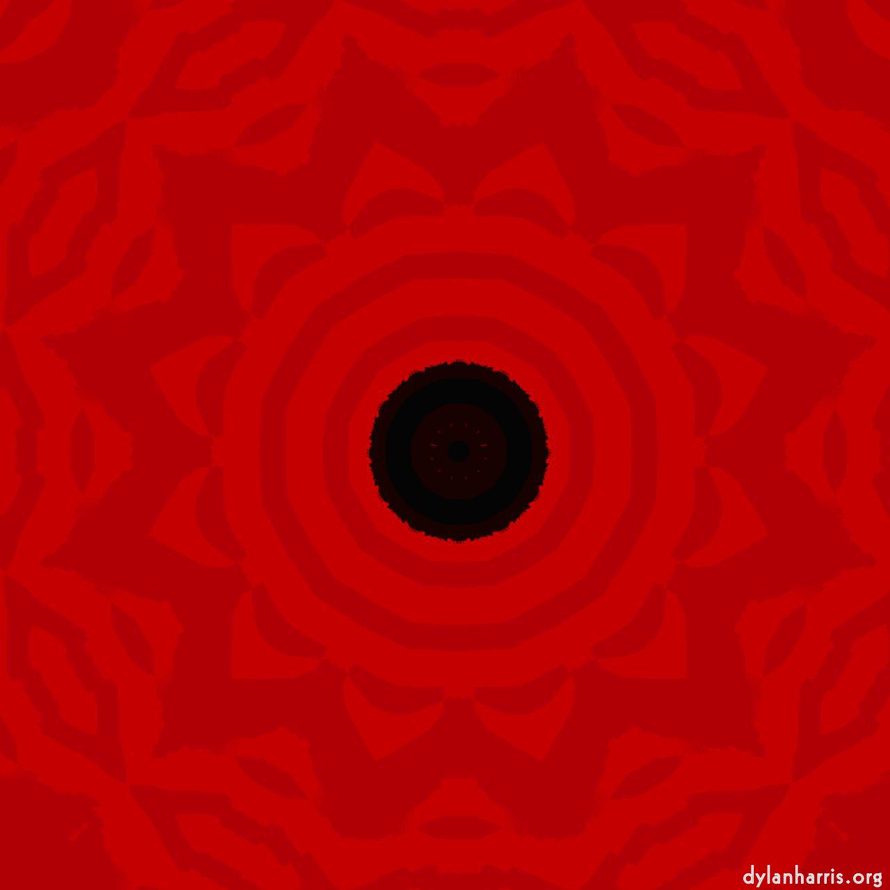 image: abstract circular :: red flag