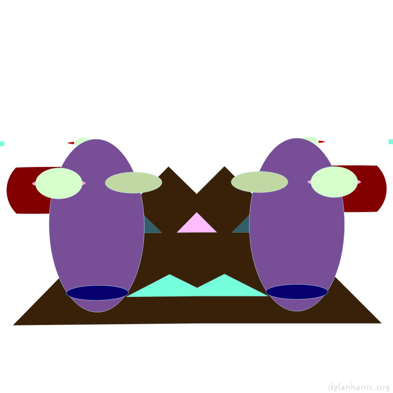 image: cartoon characters and shapes :: purple cows