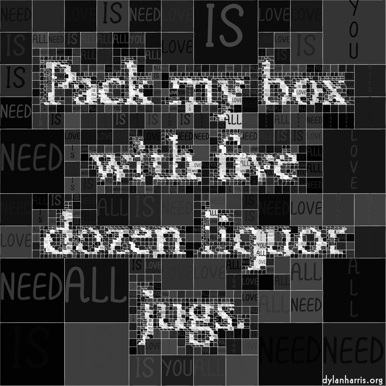image: mosaic with text :: text flat vector 2