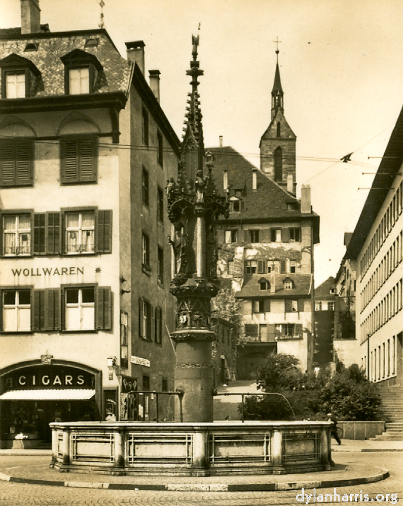 image: The Fish Market Fountains and St. Peters Church.