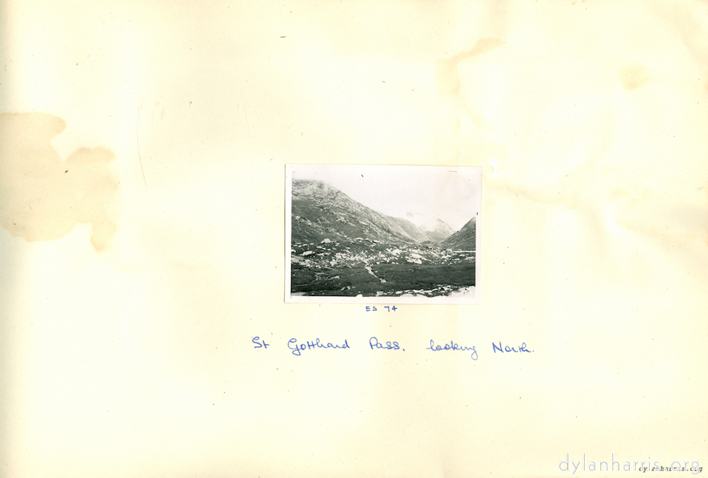 image: St. Gotthard Pass. Looking North.