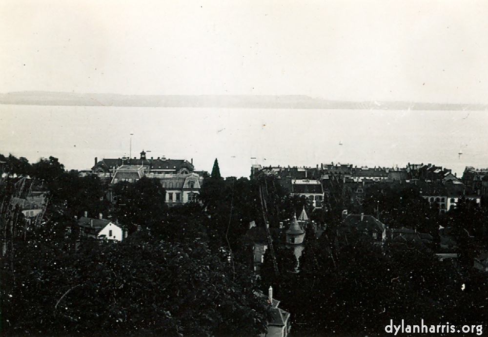 image: View from our bedroom — City & Lake of Neuchâtel.