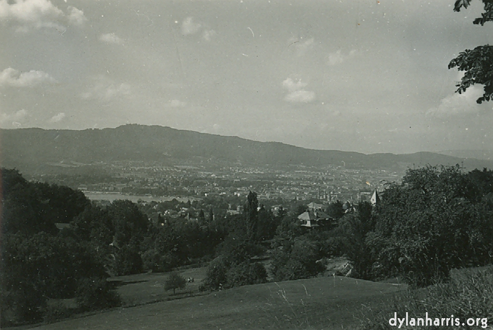 image: Zürich & the Uetliberg from the Dolder.