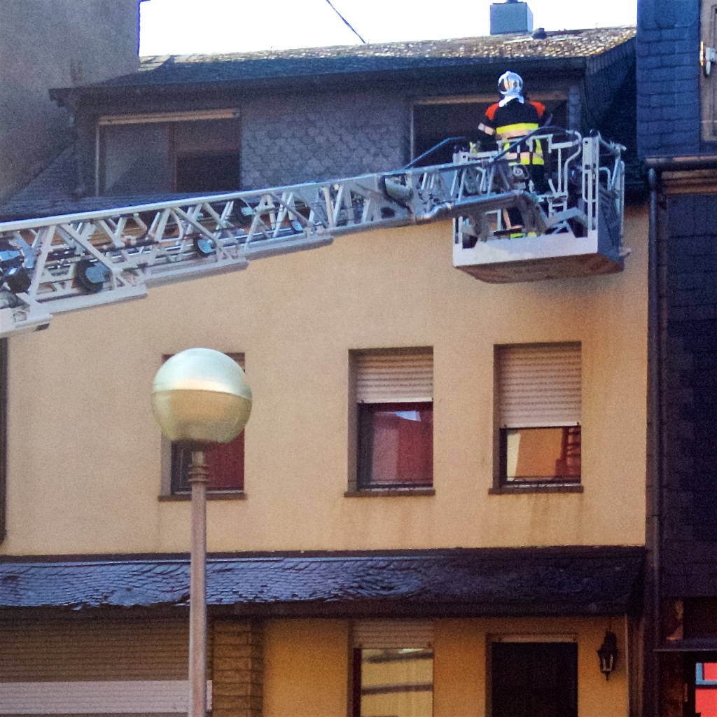 image: fireman attends fire