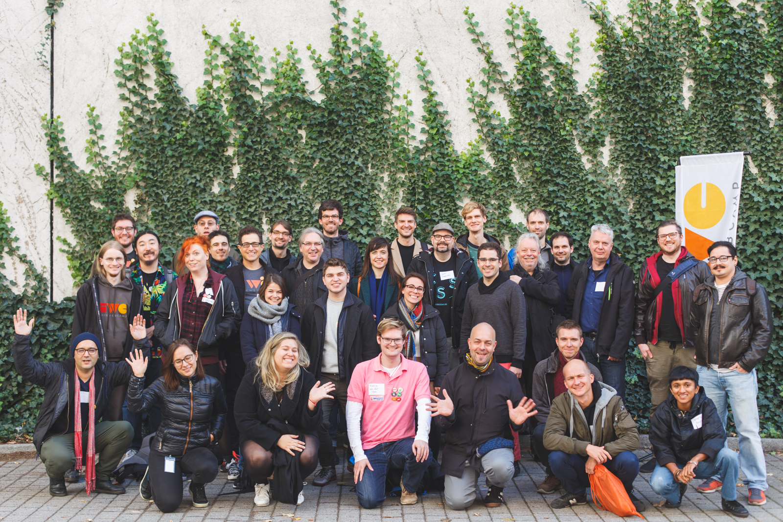 image: group photo from indiewebcamp berlin, not taken by me