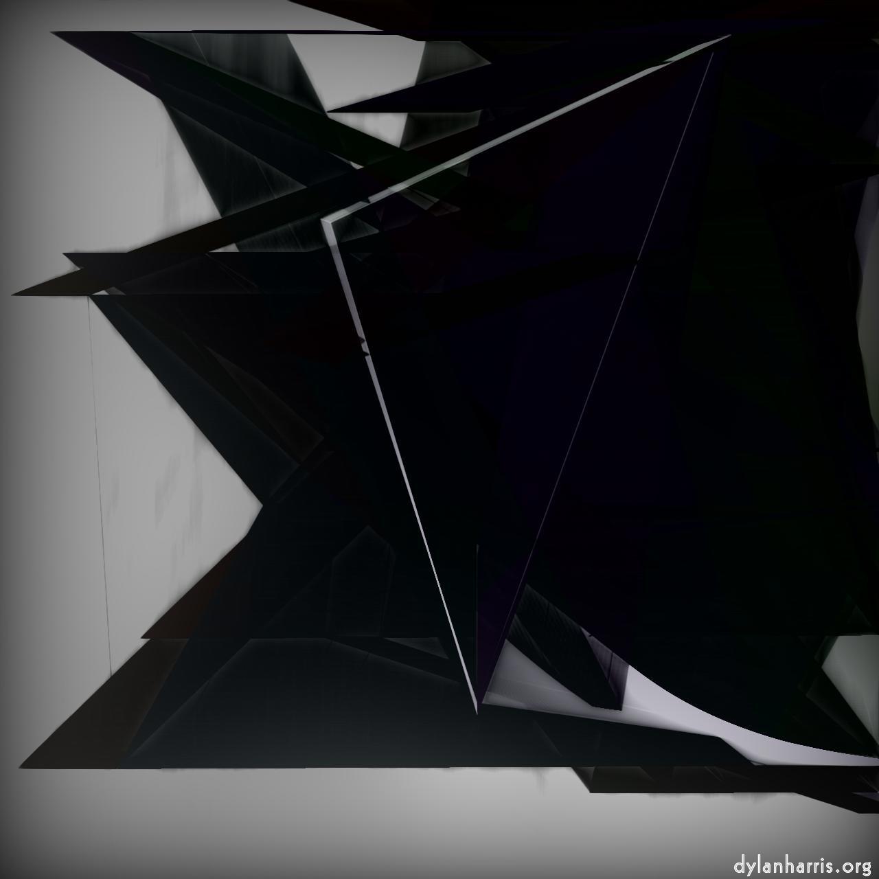 image: non-rep generative and abstract :: triangle spiro dark glow