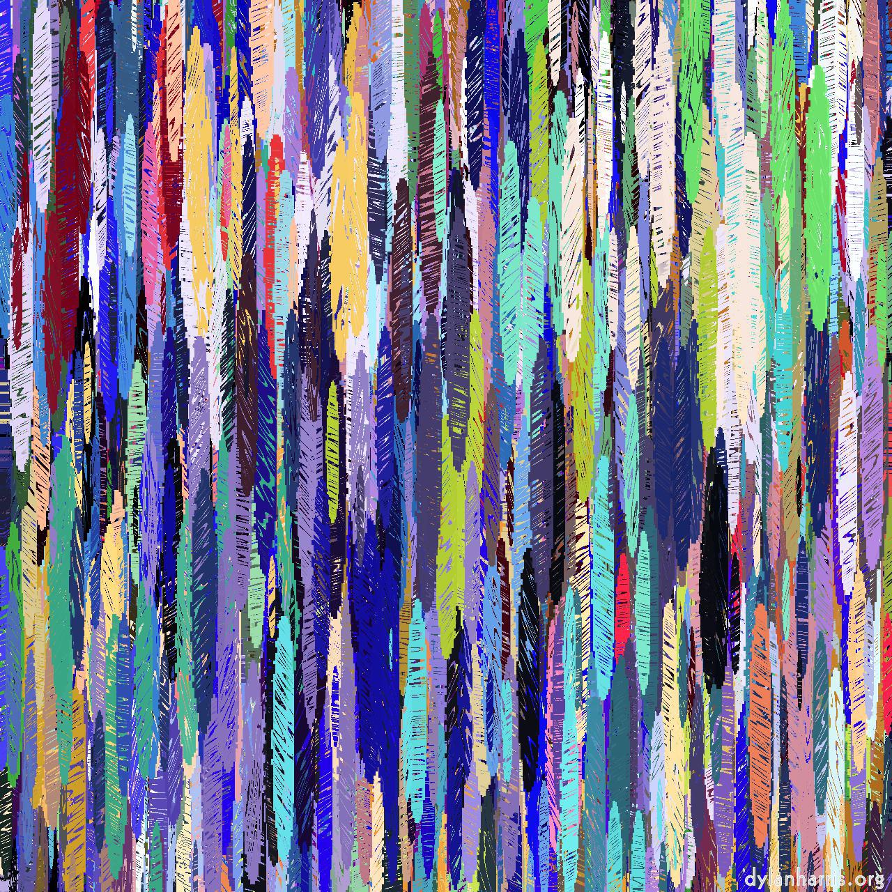 abstract natural media :: dry brush vertical random colour palette