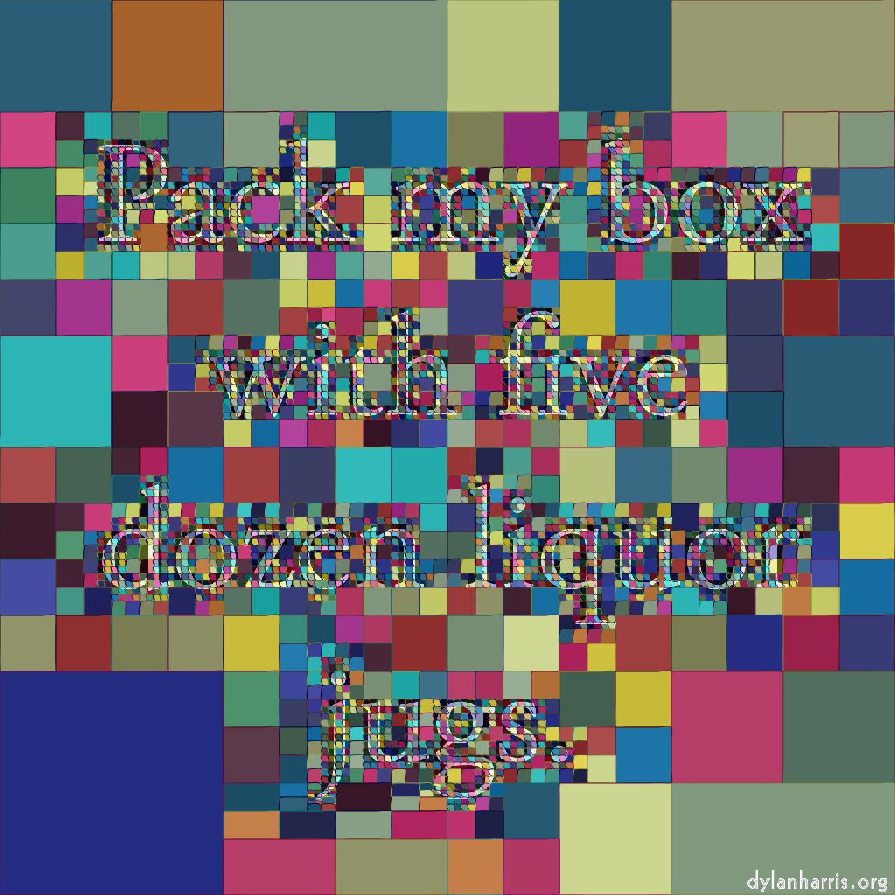 image: mosaic - vector (can adjust manually) :: random colour palette with source image