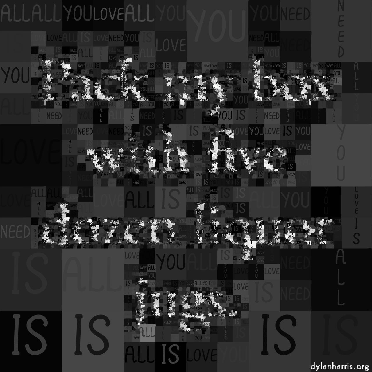 mosaic with text :: text and paint