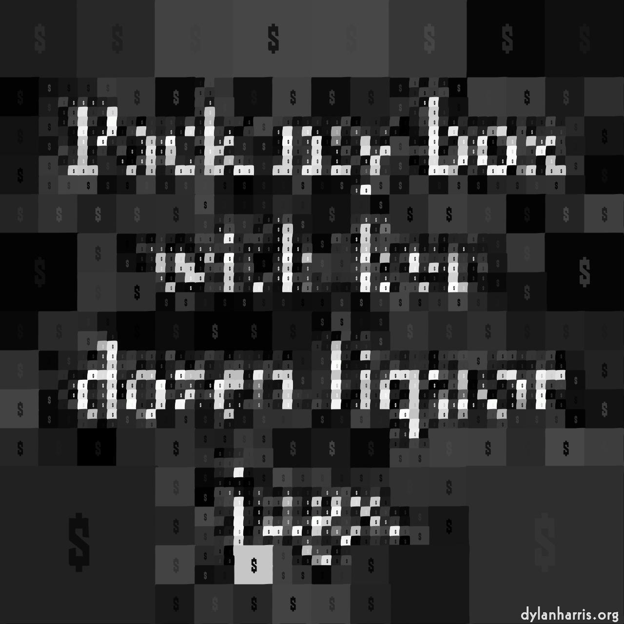 image: mosaic with text :: text flat vector webding