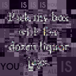 image: image from mosaic with text