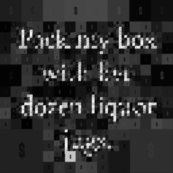 image: image from mosaic with text