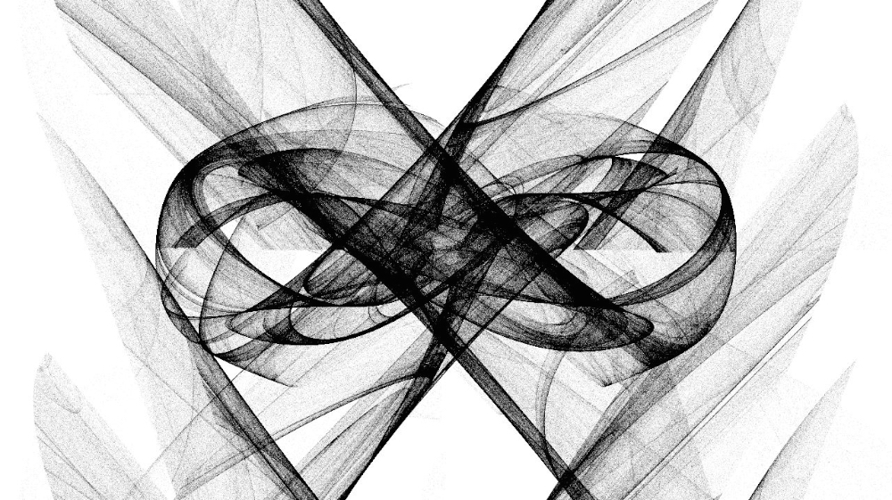 Image 'reflets — msg — abstract attractors black & white 2 1'.