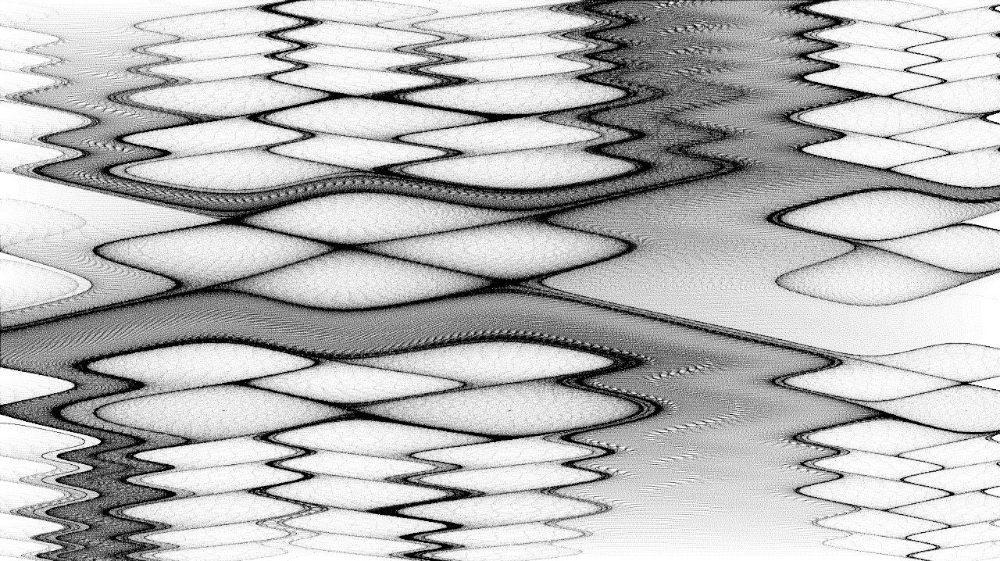 Image 'reflets — msg — abstract attractors black & white 2 6'.