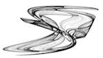 Fifth of 'reflets — msg — abstract attractors black & white 2'.
