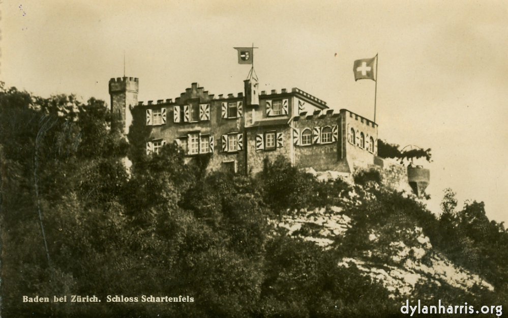 image: Postcard: Postcard: Baden bei Zürich/ Schloss Schartenfels [[ Schartenfels Castle. ]]