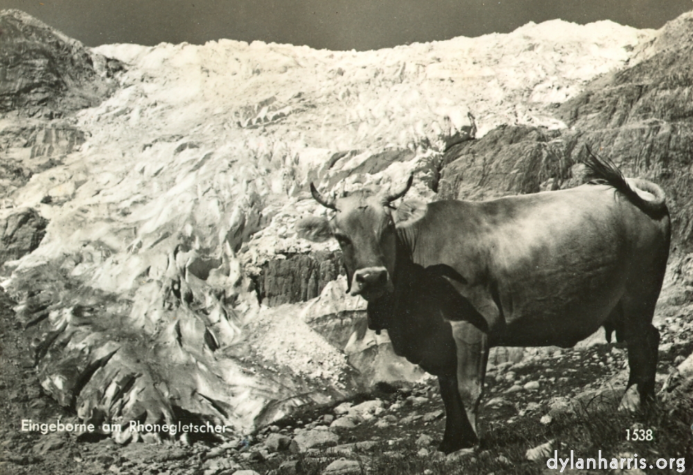 Postcard: Eingeborne am Rhonegletscher 1538 [[ The Rhone Glacier ]]