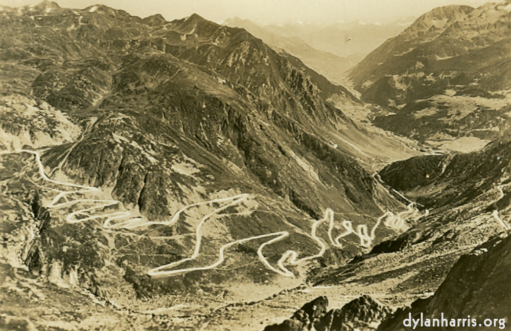image: Postcard [[ Gotthard - Airolo Road, in the Tremola Valley. ]]