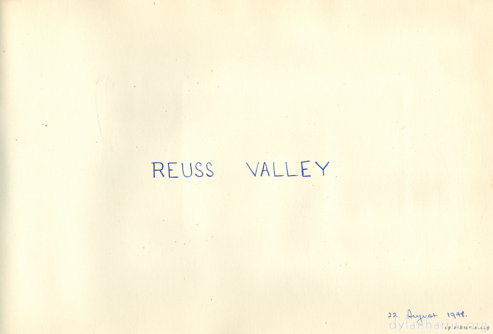 image: Reuss Valley 22 August 1948.
