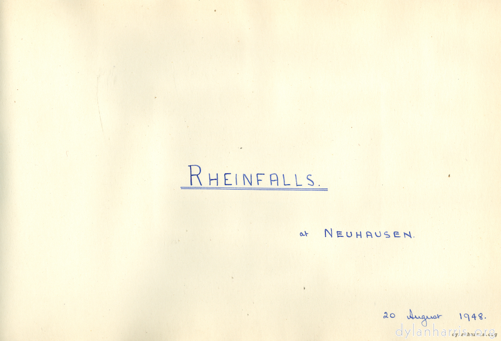 image: Rheinfalls. at Neuhausen 20 August 1948.