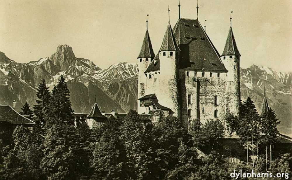 image: Postcard [[ Thun Castle & the Stockhoenkette. ]]