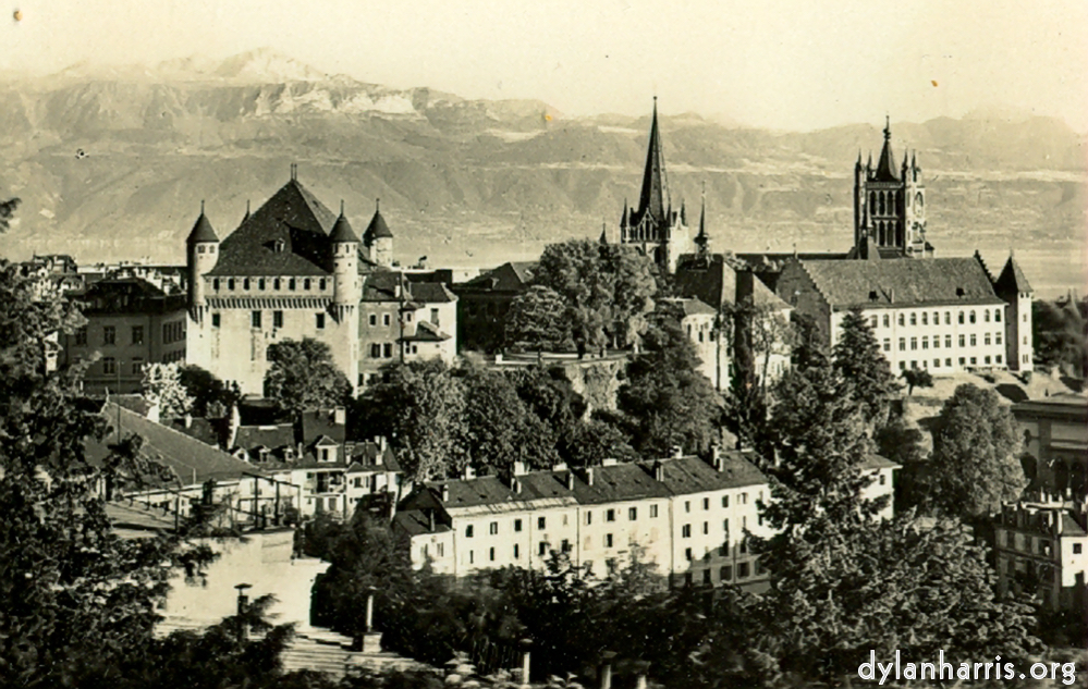 image: Postcard [[ Castle and Cathedral, Lausanne. ]]