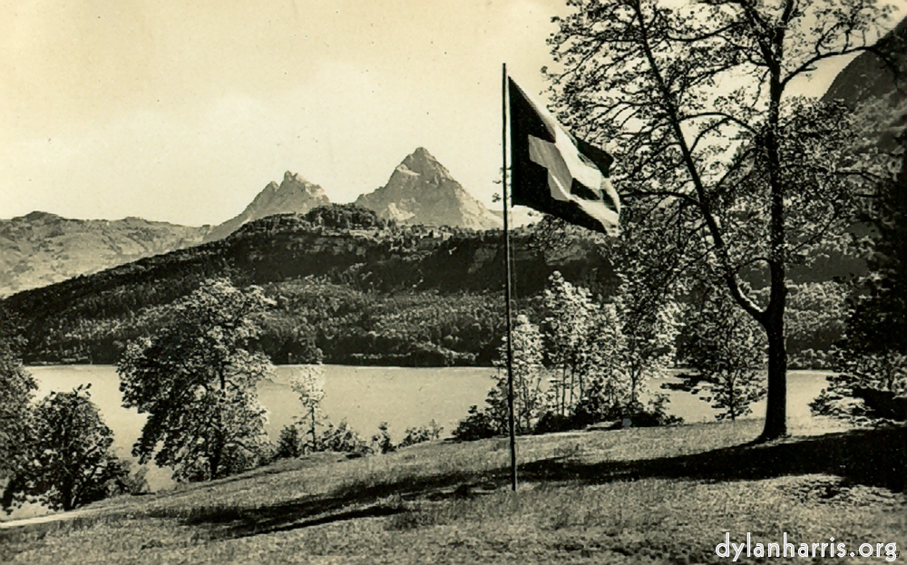 Postcard [[ The Meadow of Rütli and the two Mythen. ]]