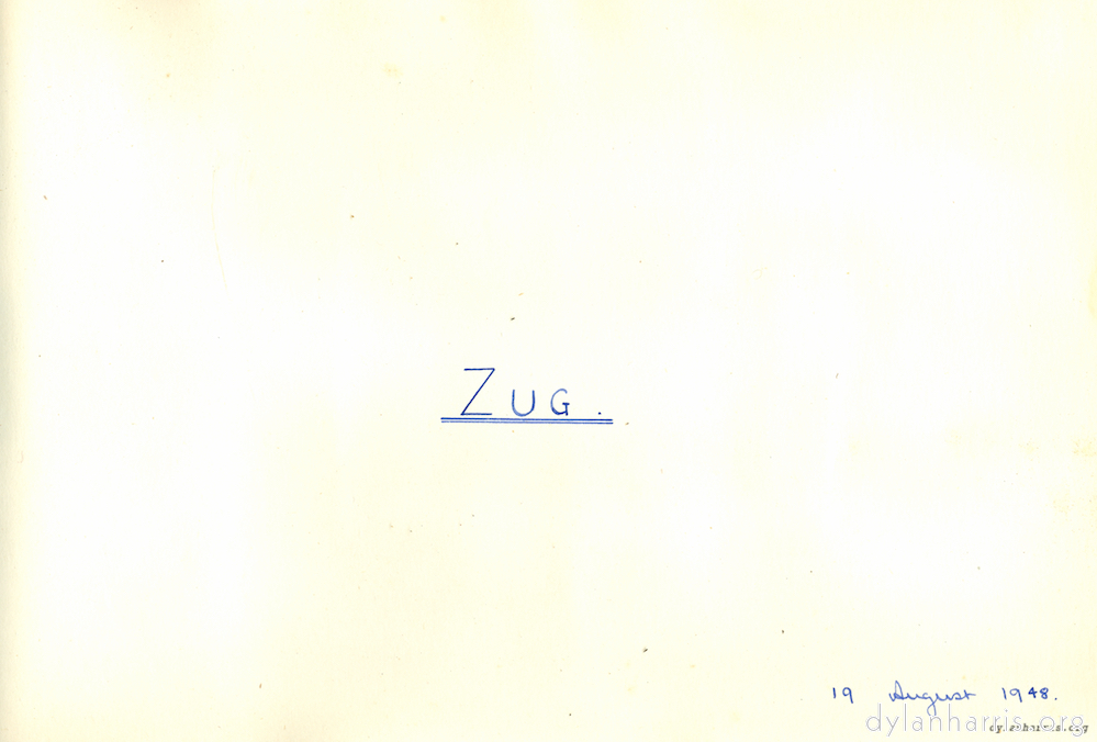 image: Zug. 19 August 1948.